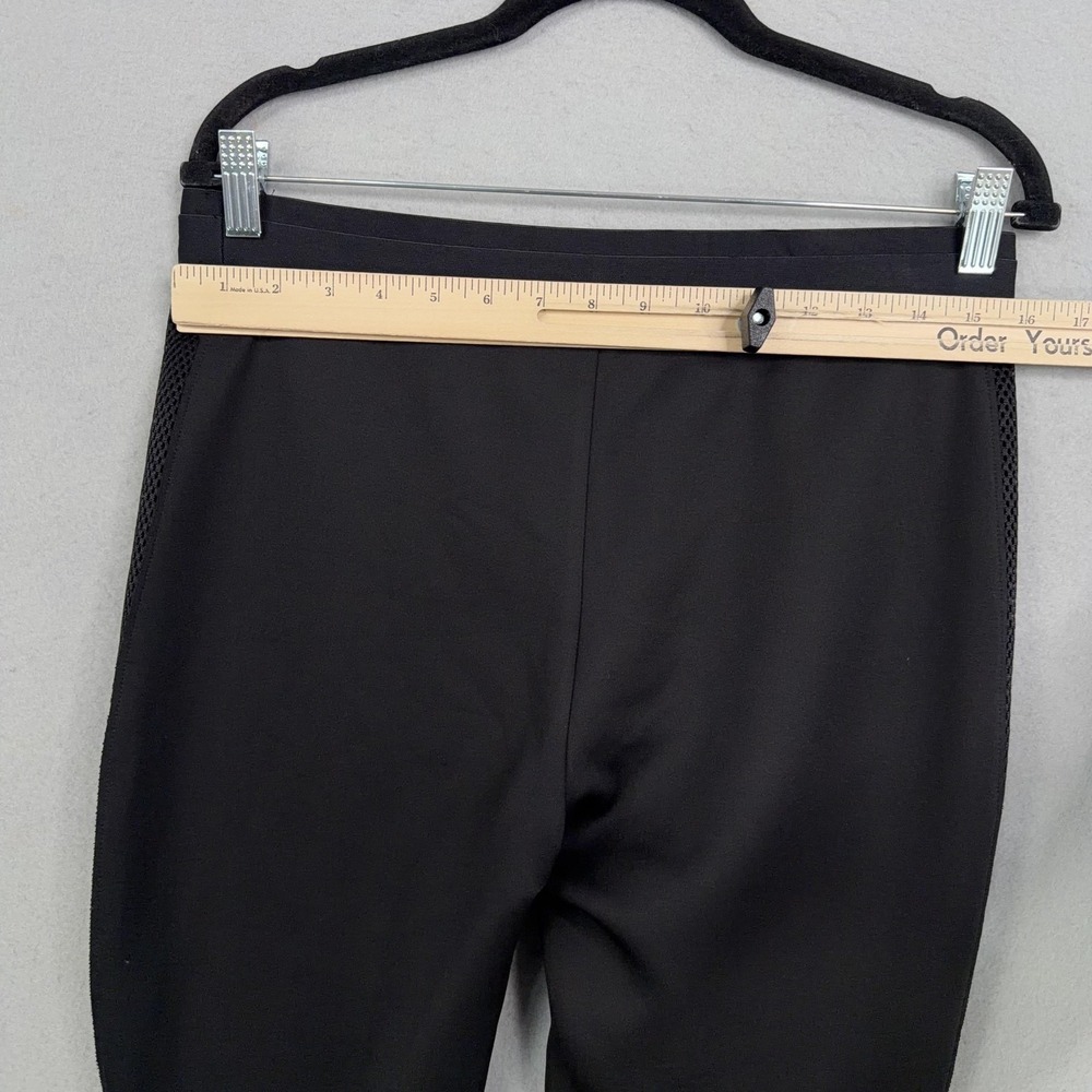 Elie Tahari Leggings Womens Medium Black Mid Rise Ankle Knit Side Stripe Stretch - Picture 6 of 12